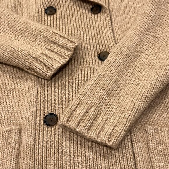 Lauren Ralph Lauren Camel Hair Wool Cardigan, Tan, S - Picture 5 of 11